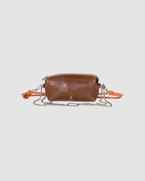 Nuage Bubble Havana Craie Studio – Pochette en cuir d’agneau bubble