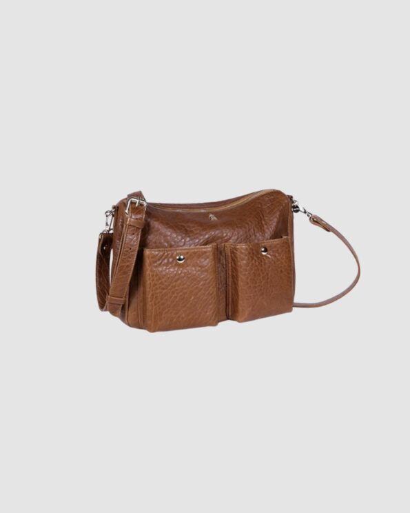 Sac Système Bubble Havana Craie en cuir d’agneau bubble avec bandoulière