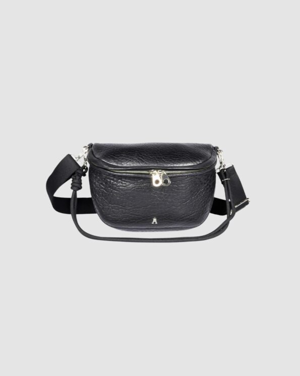 Big Banane Bubble Noir Craie en cuir d’agneau modulable
