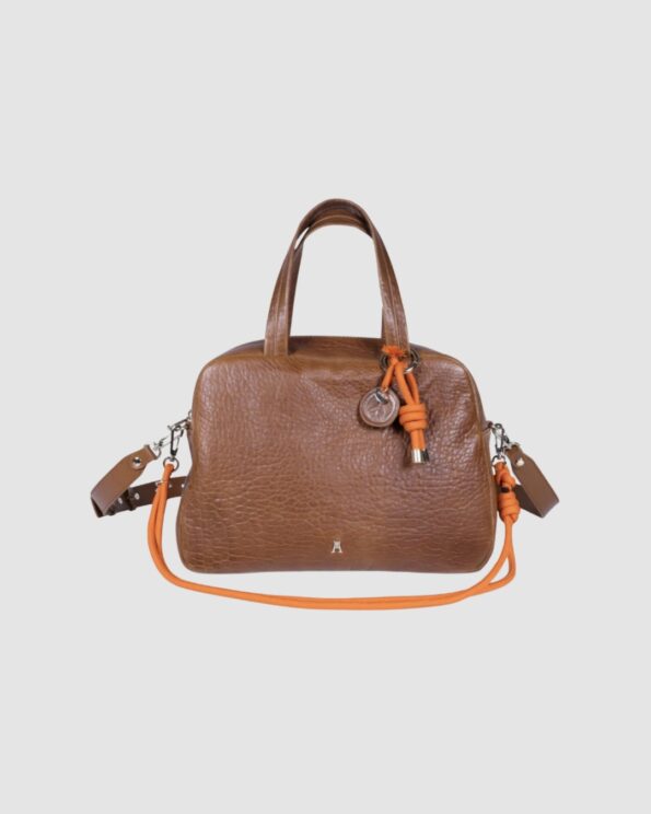 Sac Made Bubble Havana Craie Studio en cuir d’agneau bubble avec anses et bandoulières modulables