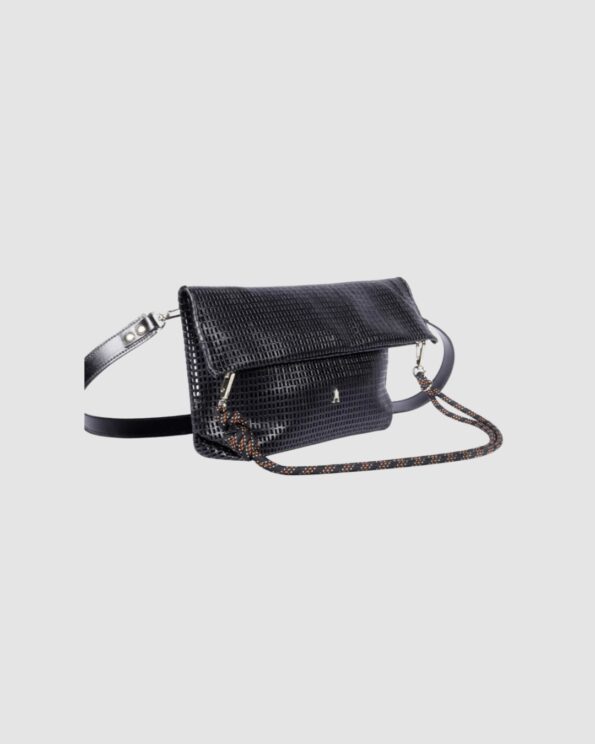 Sac Mid Perforé Noir Craie Studio cuir perforé