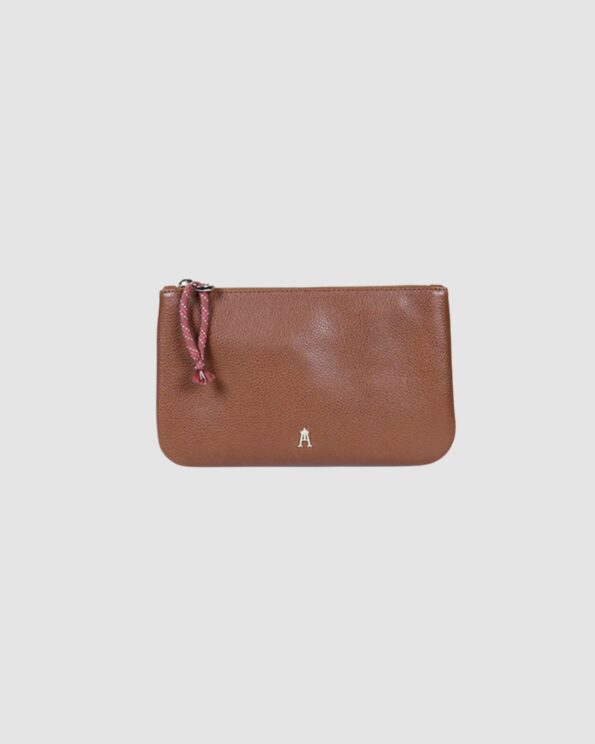 Petite Pochette Grainé Coffee Craie Studio
