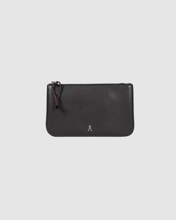 Petite Pochette Grainé Noir Craie Studio