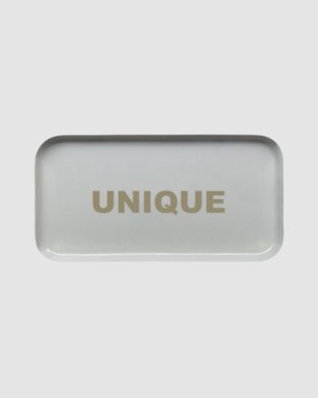 Plateau rectangle message « Unique » – Opjet – 30x15 cm