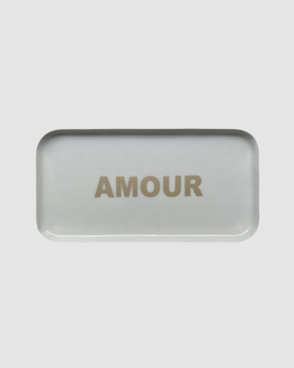 Plateau rectangle message « Amour » – Opjet – 30x15 cm