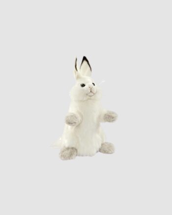 Marionnette Lapin Hansa Création blanche réaliste 30 cm