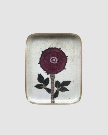 Demi Plateau Pivoine Boncoeurs – Aluminium émaillé décoratif