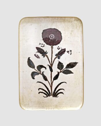 Plateau réception Pivoine Boncoeurs en aluminium émaillé grand format