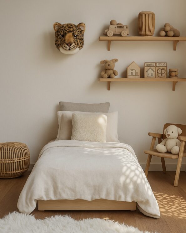 Trophée peluche léopard Wild and Soft – décoration murale chambre enfant – Le Petit Drugstore