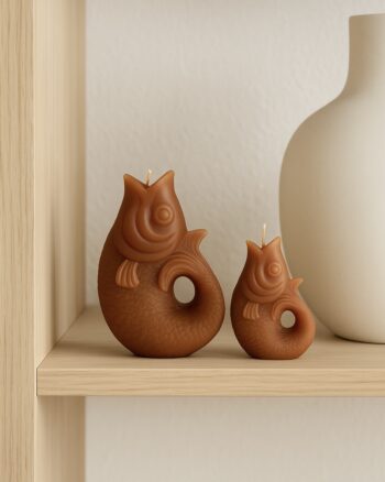 Bougies Poisson Marron petit et grand modèle – Opjet Paris