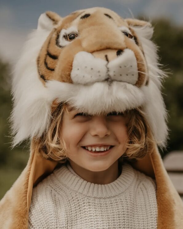 Déguisement Tigre Wild and Soft, enfant portant un costume animalier doux et ludique