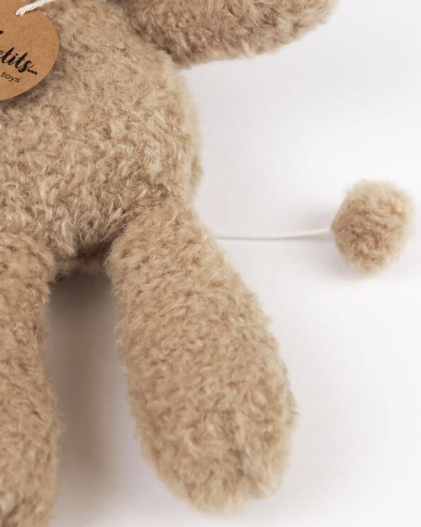 Boîte à musique ours Morris Egmont Toys – détail des pattes et du pompon musical