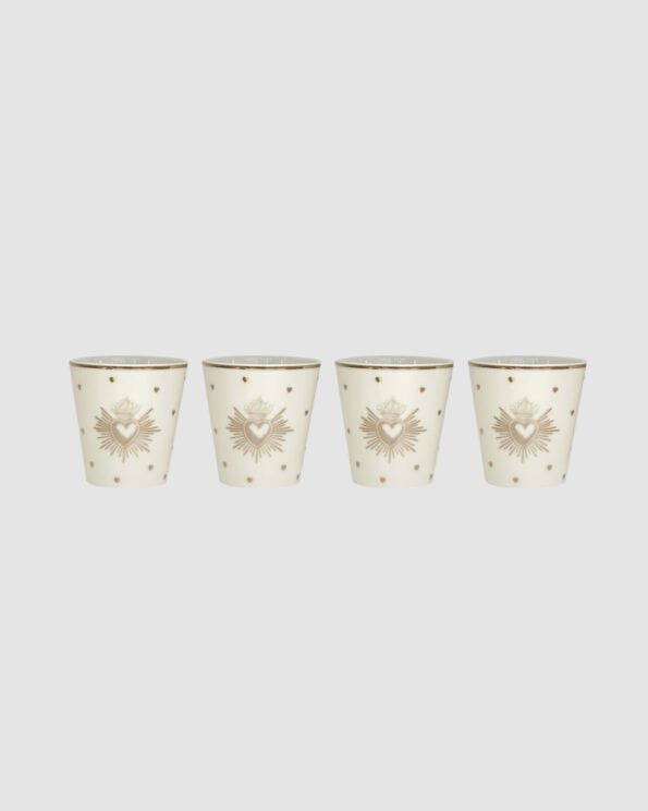 Set de 4 gobelets Ex-Voto doré Opjet Paris