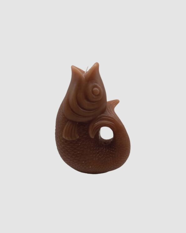 bougie poisson marron grand modèle Opjet Paris