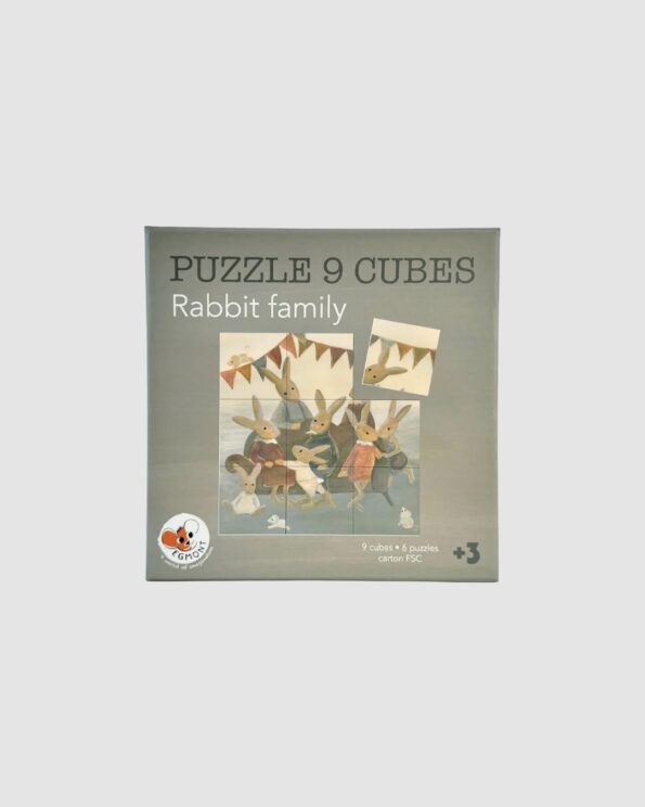 Boîte du puzzle cubes famille lapin Egmont Toys