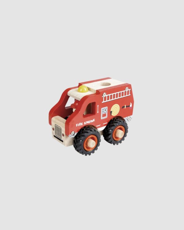 Camion de pompiers en bois Egmont Toys rouge