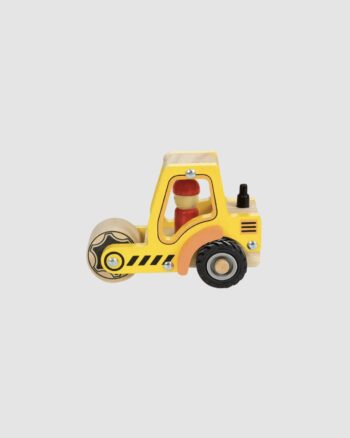 Rouleau compresseur en bois Egmont Toys jaune