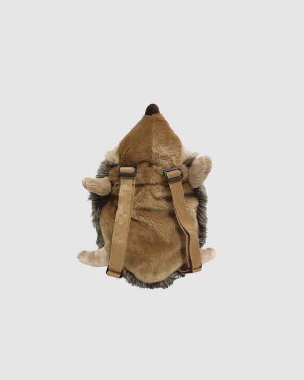 Sac à dos peluche hérisson Wild and Soft vu de dos avec bretelles réglables