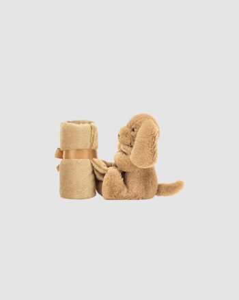 Bashful Toffee Puppy Soother Jellycat – vue de côté
