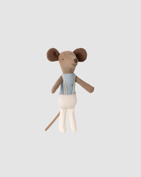 Danseur de ballet Maileg – Grand frère Souris en tenue bleue et blanche