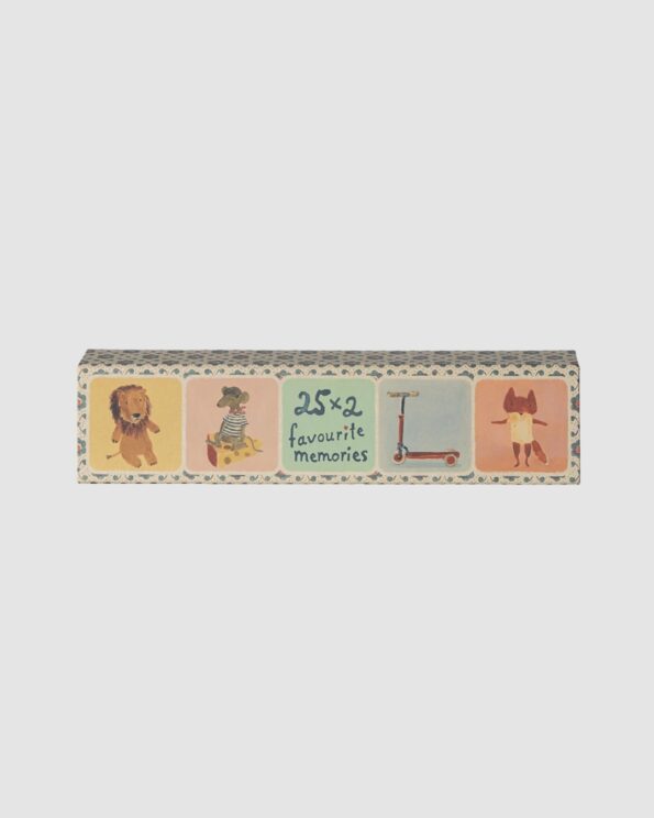 Jeu de mémoire Maileg – Boîte 50 cartes illustrées par Dorthe Mailil