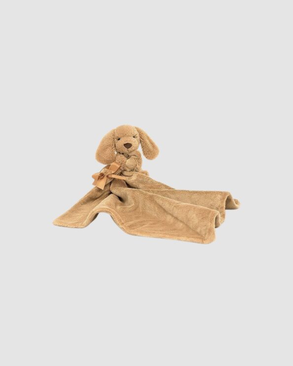 bashful toffee puppy soother jellycat