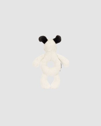 Hochet Bashful Black & Cream Puppy Jellycat – vue de dos