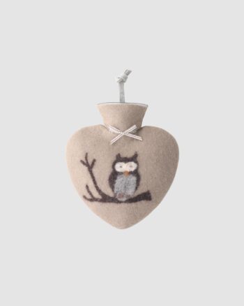 Bouillotte cœur chouette en laine mérinos – Dorothee Lehnen