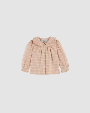 Blouse écolière col nœud rose Émile et Ida