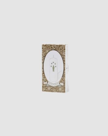 Coffret Bijou de Bougie Ave Maria Boncoeurs en laiton doré avec Vierge Marie et étoiles