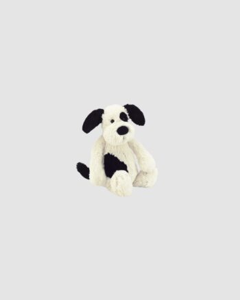 peluche Bashful Black and Cream Puppy Jellycat