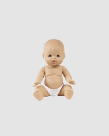 Lily poupée Gordis Minikane 34 cm sans cheveux aux yeux dormeurs – yeux ouverts