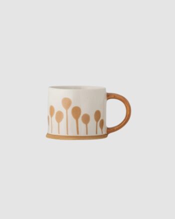 Mug Linora en grès motif champignons moutarde Bloomingville Creative Collection