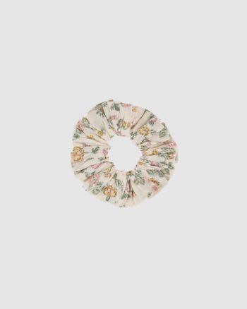 chouchou fleuri Émile et Ida coton bio crème rosé