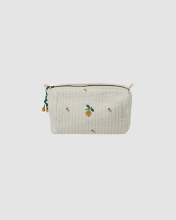 trousse de toilette citron écru Émile et Ida coton matelassé