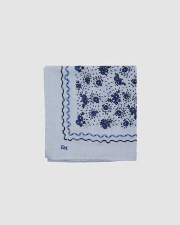 foulard fleurette bleu emile et ida coton soie fleurs