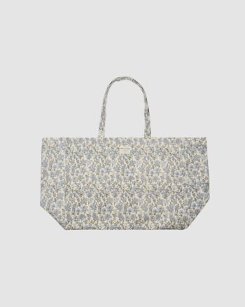 grand cabas champêtre bleu Émile et Ida coton écru imprimé floral