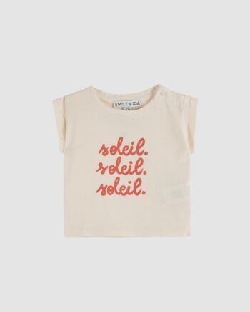 T-shirt Soleil crème Émile et Ida bébé enfant coton bio