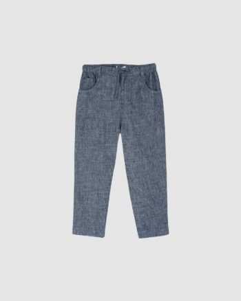 Pantalon marine chiné bébé et enfant Émile et Ida détail ceinture