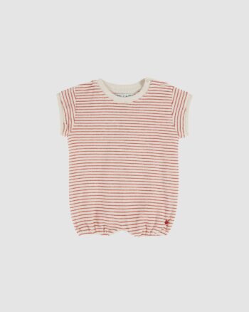 combibloomer bébé éponge rayures rouge Émile et Ida