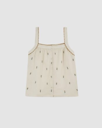 top fleurs brodées écru Émile et Ida femme