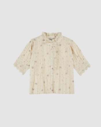 blouse broderie anglaise Émile et Ida femme écru fleuri