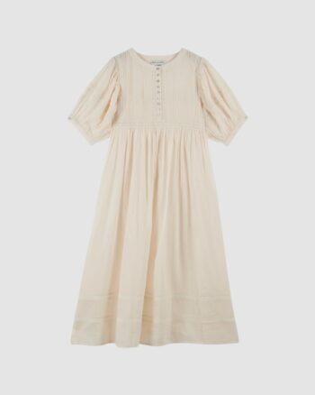 robe longue dentelle crème femme emile et ida coton bio