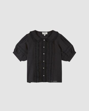 blouse vintage dentelle noire femme coton bio Émile et Ida
