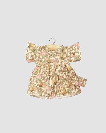 Robe Daisy Minikane gaze de coton Indienne rosée pour poupée Gordis