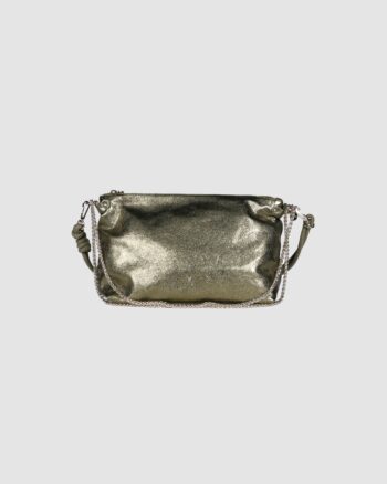 Sac Mallow Frog Craie Studio en cuir métallisé kaki