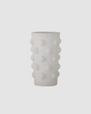 Artan Vase Bloomingville grès blanc relief 3D