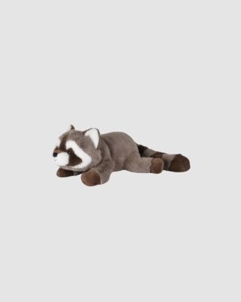 peluche lestée raton laveur marron 32 cm