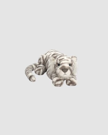 Sacha Snow Tiger Little Jellycat peluche tigre des neiges crème et gris