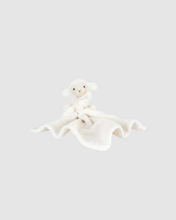 Doudou Bashful Lamb Soother Jellycat blanc agneau bébé